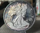 1989 ONE POUND TROY FINE SILVER WALKING LIBERTY ROUND