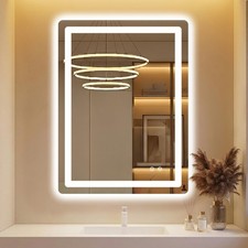LED Bathroom Vanity Mirror with Light, 32"x24" Led Bathroom Vanity Mirror wit...