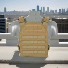 Stab Proof Bullet Proof Vest With Two Level 3 Ballistic Plates Brown Body Armor