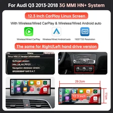 12.3'' Linux Screen Car Multimedia Display with Wireless CarPlay Auto Airplay
