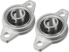 2Pcs KFL001 12Mm Zinc Alloy Self Aligning Pillow Block Flange Bearing