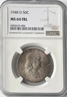 1948-D Franklin Half Dollar NGC MS64 FBL   50c Silver