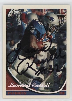 BAS 1994 Topps Special Effects Leonard Russell #444 Beckett Auth Sticker 2k2