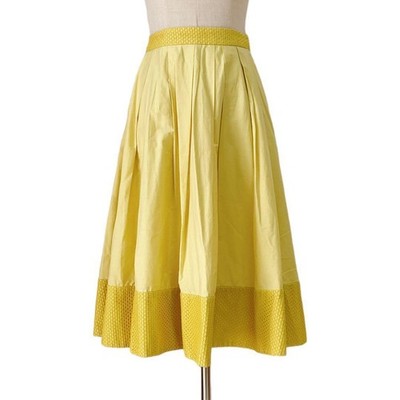 Courreges Mesh Skirt Yellow Women's Size 40