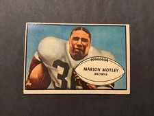 1953 Bowman Marion Motley #9 Low Grade Crease Browns