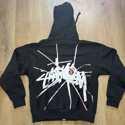 Stussy Shattered 8-Ball Men Black Zip-up Hoodie Size S | eBay