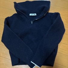 COMPTOIR DES COTONNIERS Navy Half-Zip Knit Sweater Size M