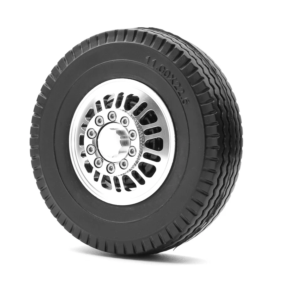 1 Pair Metal Wheel Rim Front Wheel Hub For 1/14 Tamiya Tractor RC Car CNC Part - Image 2 of 4