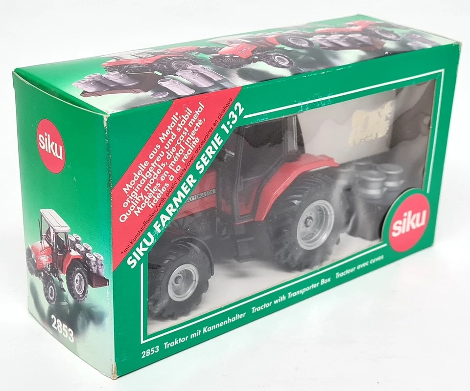 Siku 1/32 Massey Ferguson 4270 + Transporter Box 2853 Scale Model Farm Tractor - Image 2 of 4