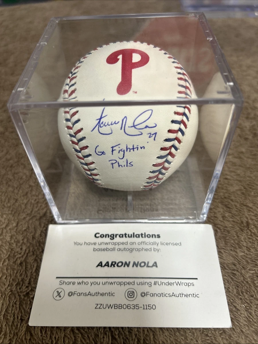 Aaron Nola Original Autographed Baseball MLB Balls for sale | eBay