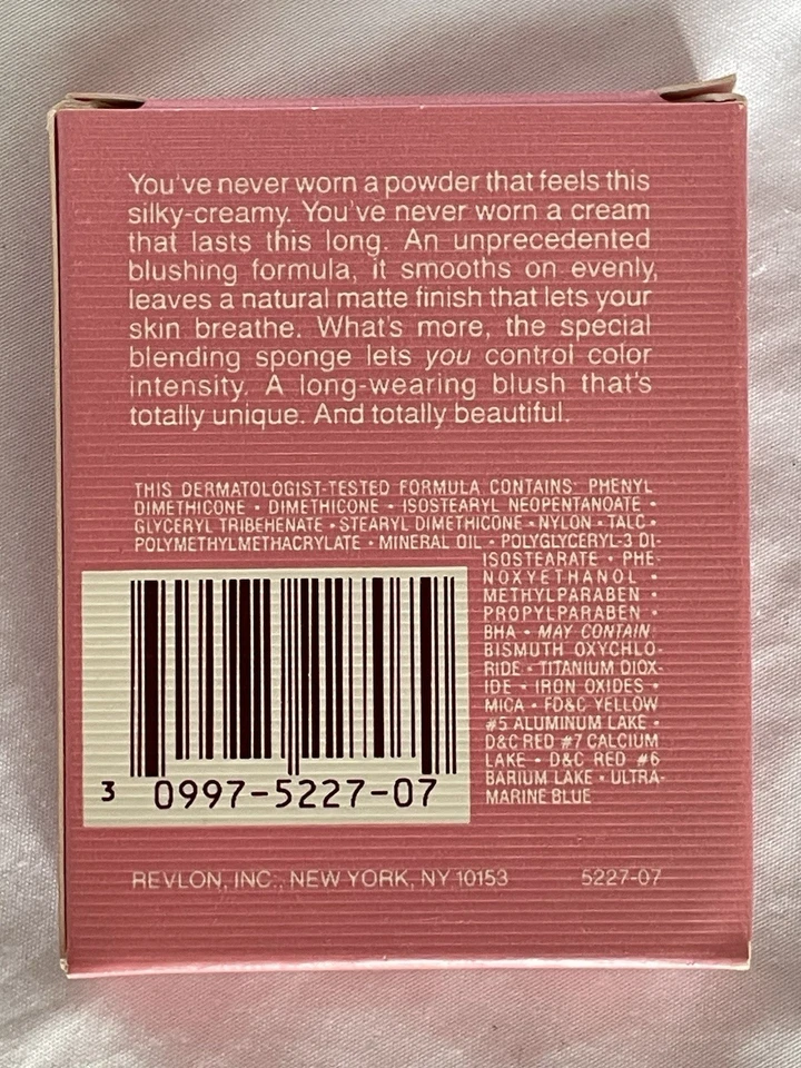 4 Compact Revlon Powdercreme Blush With Sponge Peach 0.2 Oz READ - Image 3 of 3