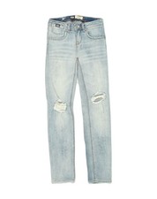 SUPERDRY Womens Imogen Distressed Slim Jeans W24 L30  Blue Cotton UR04