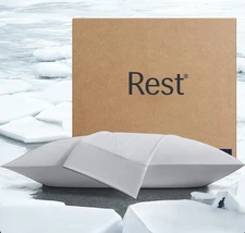 REST Evercool+ Cooling Pillow Cases Standard - 2 Pillowcase for Sensitive Gray