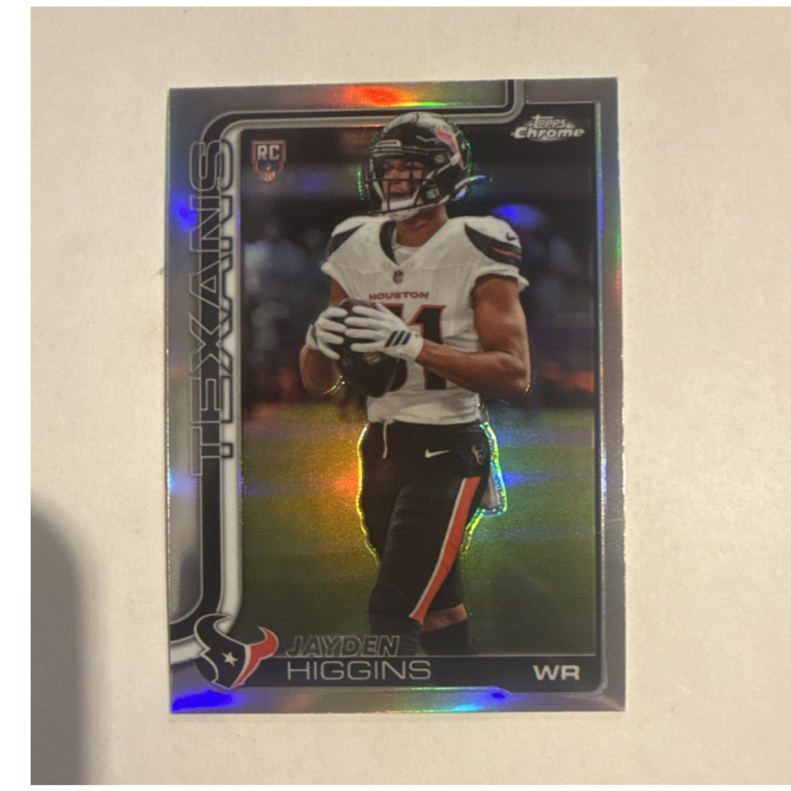 Topps 2025 Chrome Jayden Higgins Houston Texans Rookie Refractor #343