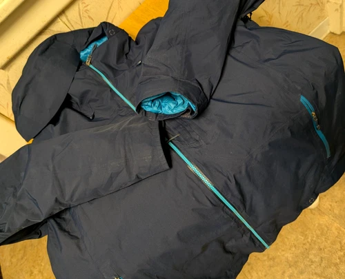 Patagonia Men's Powder Bowl GoreTex Navy Blue Insulated Down Ski Jacket Size L image 4