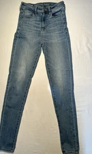 American Eagle Women’s Jegging Jeans Size 4 Long 26x31 Blue Next Level Stretch