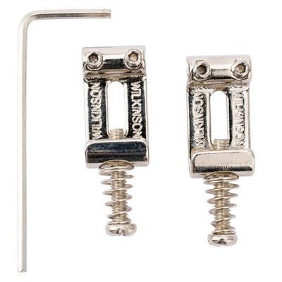 Wilkinson 2Pcs Nickel 10.8mm Vintage Steel Saddles For Tremolo Bridge ST Guitar