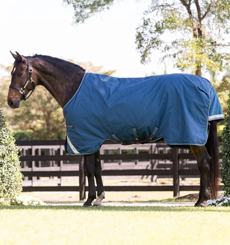 Horseware Rhino Weidedecke 100g Navy/Grey Aqua&Grey - Bild 2 von 4