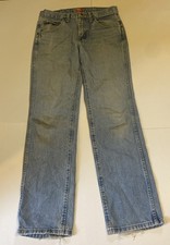 Wrangler Vintage Jeans 29x32 MWZ Slim Boot Faded Blue Denim Cowboy Ranch