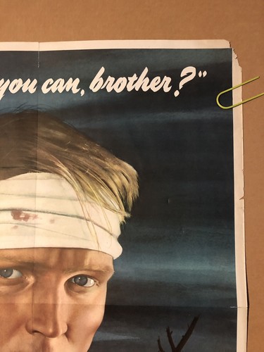 Doing All You Can Brother? Buy War Bonds Original War Vintage Poster Pin Up 1943 - Picture 8 of 12