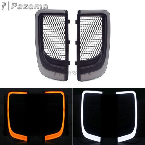 LED Fairing Lower Grills Turn Light Run Light Fits Harley Electra Street Glide - Picture 4 of 9
