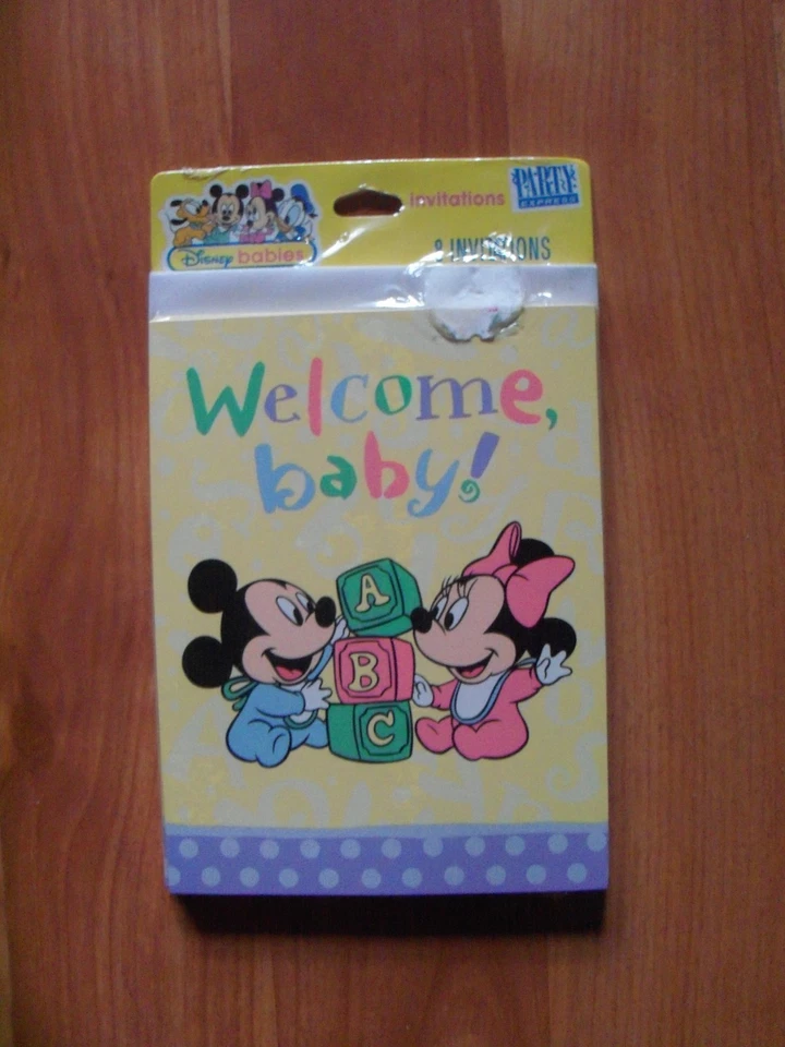 Disney Bebés Baby Shower Suministros de Fiesta Bloques Amarillos Lote de 4 piezas Fiesta Express Nuevo de Lote Antiguo Foto 3 de 3