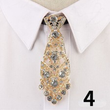 Unisex Glitter Rhinestone Crystal Necktie Tie Wedding Party Accessory Casual New