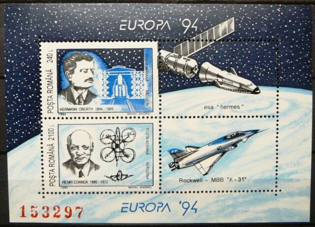 Romania Souvenir Sheet - Europa'94 - Inventions and Discoveries__1994- MNH.