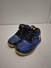 Under Armour SC Curry Basketball Shoes Blue Yellow Baby/Toddler Size 6K Sneakers