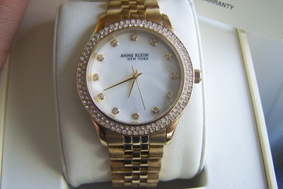 NEW Anne Klein 12/7742MPGB Stainless Steel Gold-Tone Watch  display picture 1