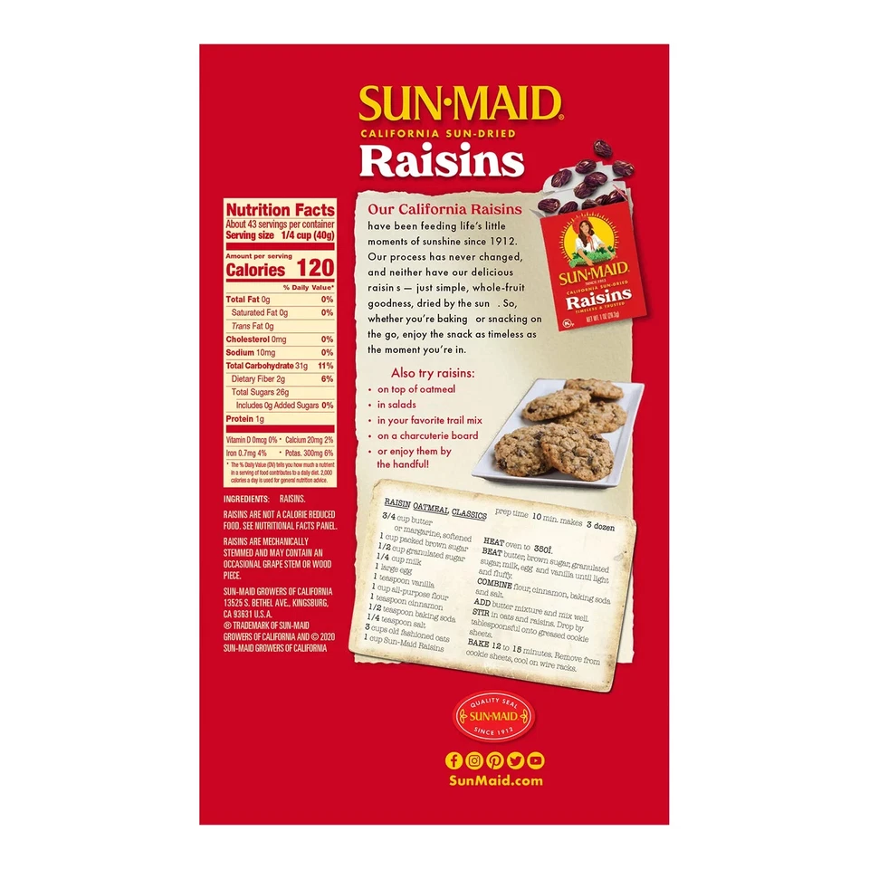 Sun-Maid California Sun-Dried Raisins (30 oz., 2 ct.) - Image 2 of 3