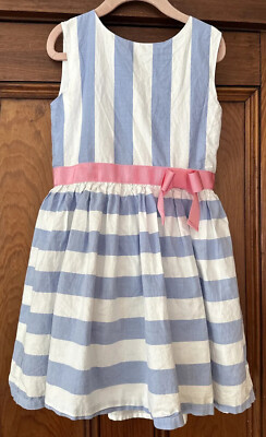 pink and blue easter dress The Children's Place Easter Navy Blue Pink White Formal Party Dress Sz 4