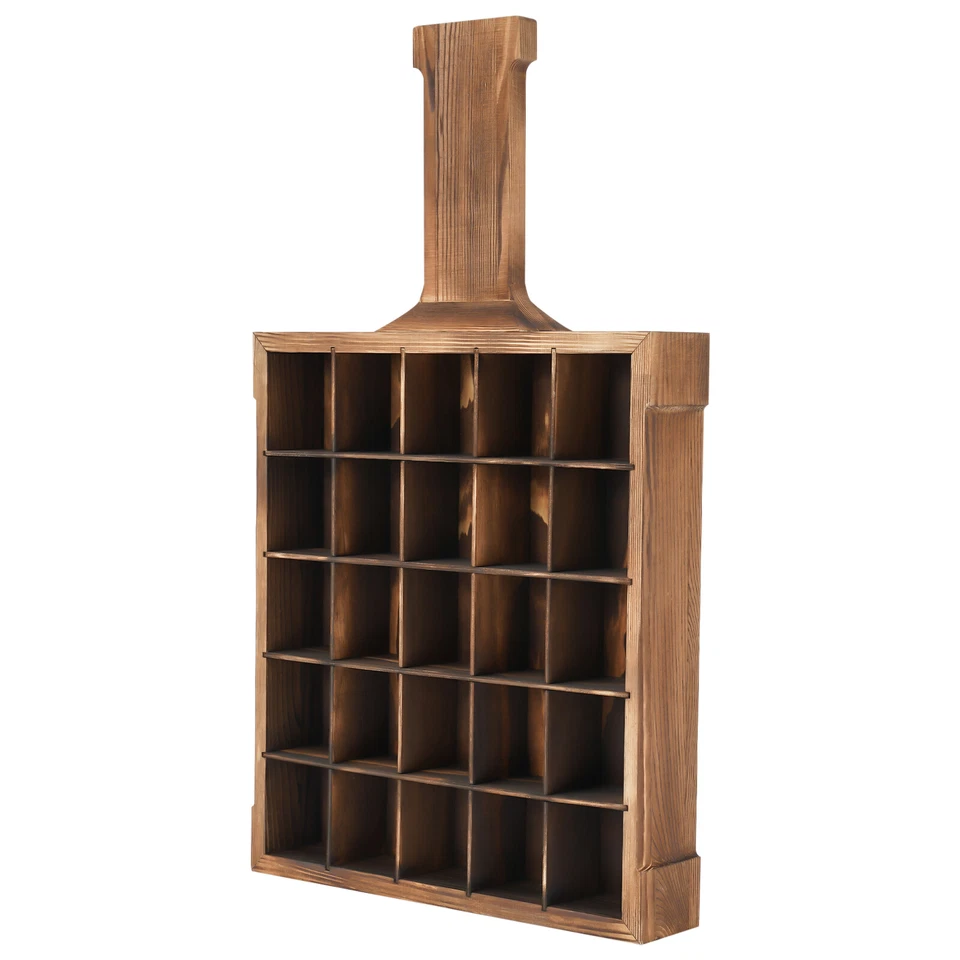 Glass Storage Shelf Organizer Wall Mounted Glass Holder Cabinet Display Case - Image 4 of 4