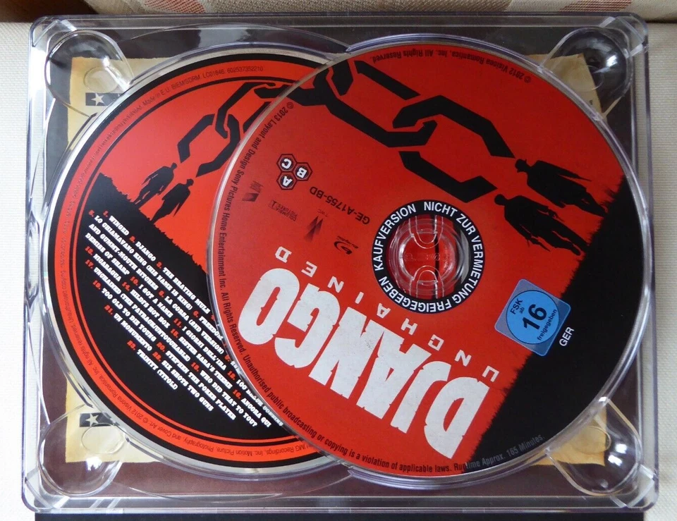 Django Unchained Tarantino DVD Blu-Ray Exklusiv Limited Digipack mit Soundtrack - Bild 4 von 4