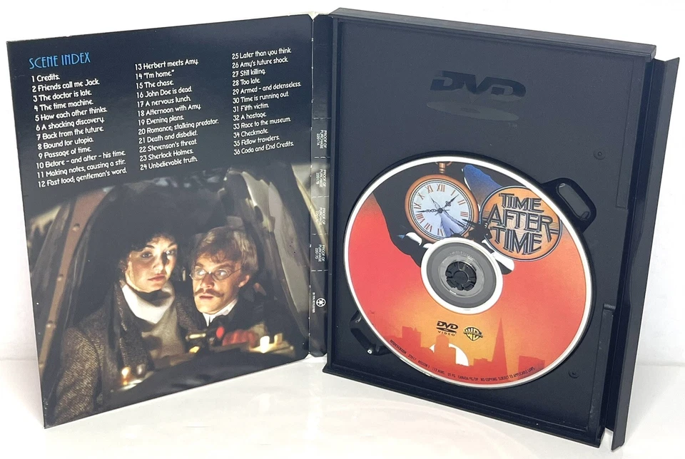 Time After Time (DVD, 1979, H.G. Wells, Malcolm McDowell, Mary Steenburgen, OOP) - Image 2 of 4