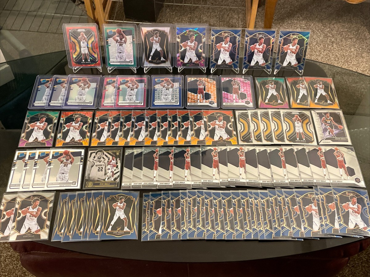 Zeke Nnaji RC Lot (87) + Prizm Red, Donruss Optic Purple, Select