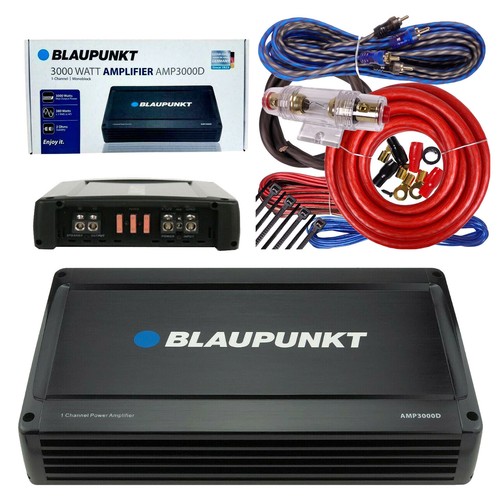 Stereo Car Audio Amp + 4 Ga Amp Kit 