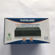 Intellinet 530378 5-Port Gigabit Ethernet Switch  With AC power cord
