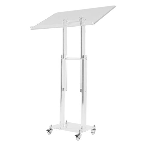 Clear Acrylic Laptop Desk Adjustable Height Computer Table Office Workstation US - Picture 6 of 22