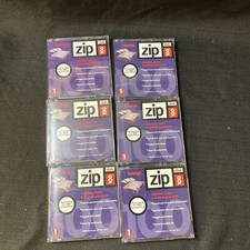 Vintage iOmega Zip Disk 100MB Storage Capacity Mixed Lot of 6 Disks 1994