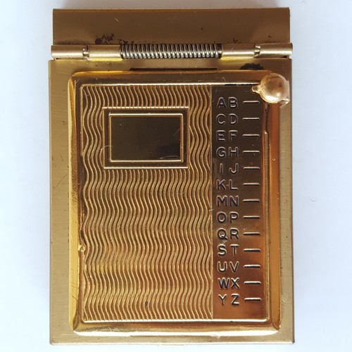 Vintage MCM 2½" Pocketsize Mini Metal List Finder Address Organizer Index w/ Box - Picture 3 of 24