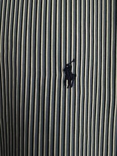 Camicia uomo Ralph Lauren 18 34/35 XXL righe blu bottoni blu navy bottone pony