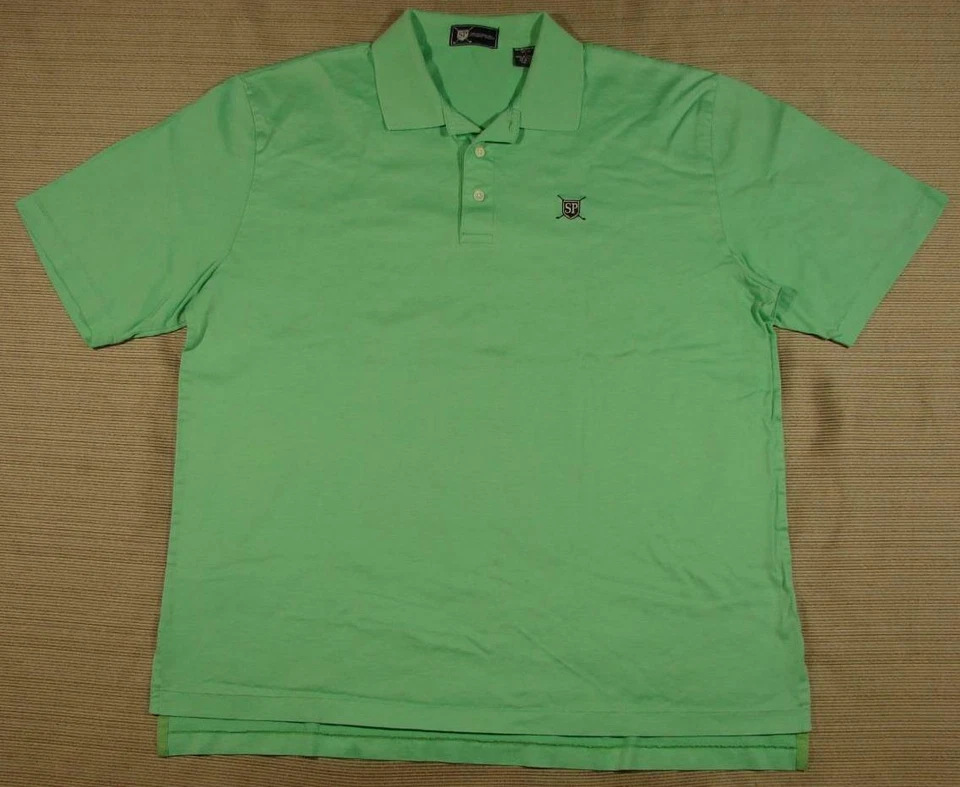 Men's Southern Proper Short Sleeve Polo Golf Shirt Large L spring green - Image 2 of 2