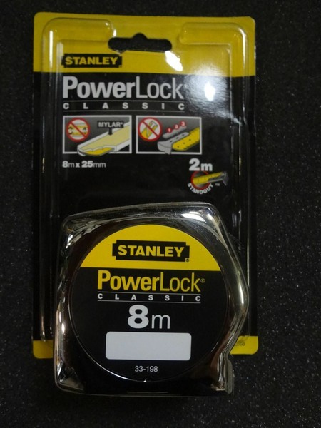 Stanley - 8 M Bandmaß Powerlock® (Verchromtes KunststoffgehäUse) 0-33-198-image