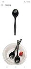 2 cases of Sabert UBK72SPP Disposable Black 10" Serving Spoon - 72 / CS