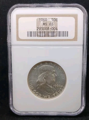 1960 NGC MS65 Franklin HALF Dollar Coin