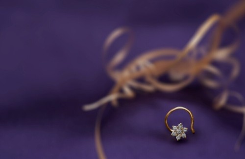 Diamond Nose Pin 14K Solid Gold Diamond Floret Nose Pin Piercing Jewelry Unisex. - Picture 8 of 12