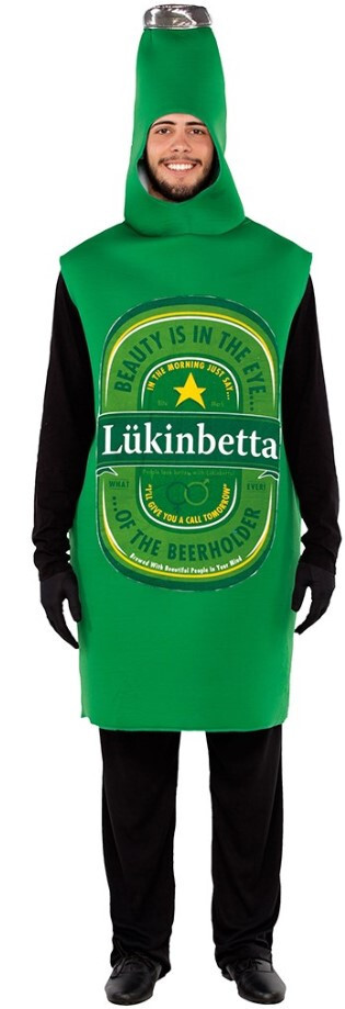 Disfraz de botella de cerveza