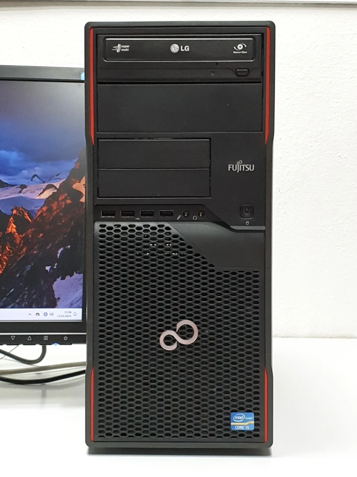 FUJITSU Windows 11 Pro 24 Büro PC Computer HD 8GB i5 4x 3,40GHz 240GB SSD COM - Bild 3 von 4