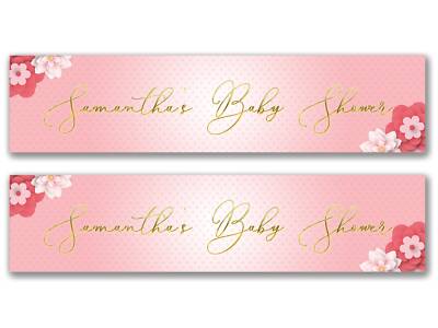 2 x personalisierte Babyparty Neugeborene Party Banner - beliebiger Name, Alter und